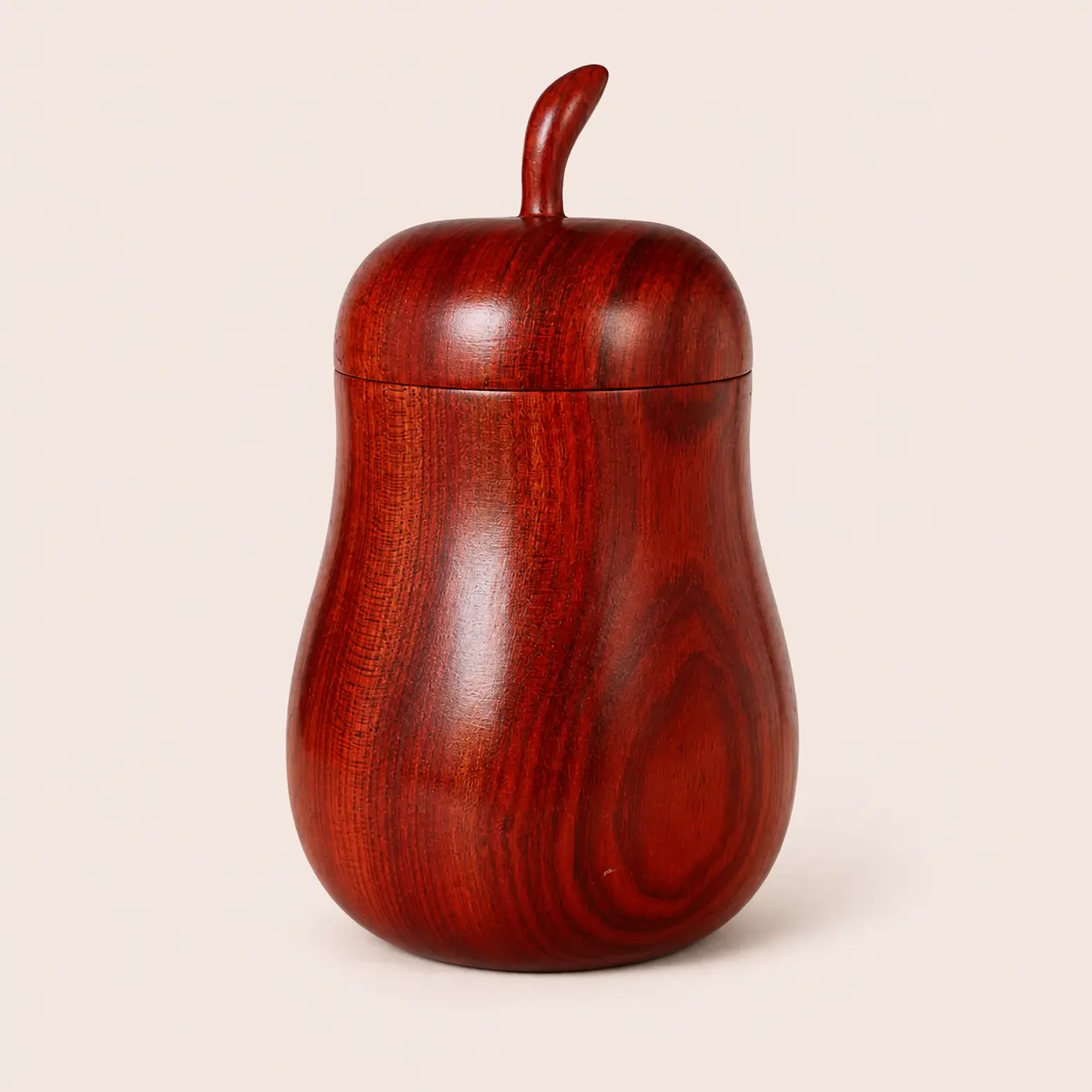 Recipiente pera de madera